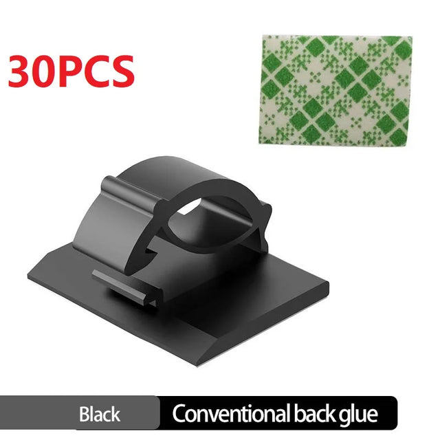 Carvallo Set WireTidy | 30-90 delar | Självhäftande & flexibel | För skrivbord, PC & laddkablar Carvallo