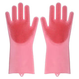 Carvallo- & Reinigningshandskar CleanGlove MagicScrub | Silikonskar med borsthud | Värmebeständig & livsmedelsklassad | 32,5×11,5 cm Carvallo