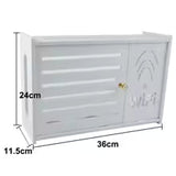 Carvallo WallRack vägg hylla för WLAN-router & TV-tillbehör | kabelbox med ventilation | vit | vattentålig & luktfri Carvallo