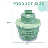 Carvallo Elektrisk Salladsavskörare | 2-i-1 Grönsaksrenare & Skärare | 4 L Kapacitet | Trådlös & Multifunktionell Carvallo