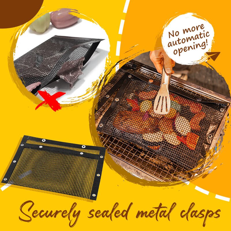 GrillMaster - Återanvändbara grillpåsar i nät – Non-stick grillpåsar MILA Sverige