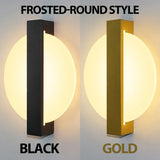 Modern LED Vägglampa med Guldblad Finish – Akryl Väggsconse för Inomhus Sovrum och Vardagsrum Belysning Carvallo