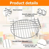 Carvallo rostfritt stålställ för luftfritös | Dubbelskikts insats & bakplåt | Tillbehör för Airfryer, BBQ & ugn | Diskmaskinssäker & rostfri Carvallo