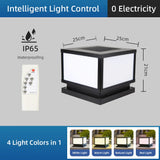 Carvallo PillarGlow Solarljusstolpe LED med fjärrkontroll & timer – IP65 Vattentålig Carvallo