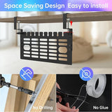 Carvallo Kabelhantering Under-Bord | Metallkabelkorg med klämfäste | 40 × 17 cm | För skrivbord 1–6 cm tjocklek Carvallo