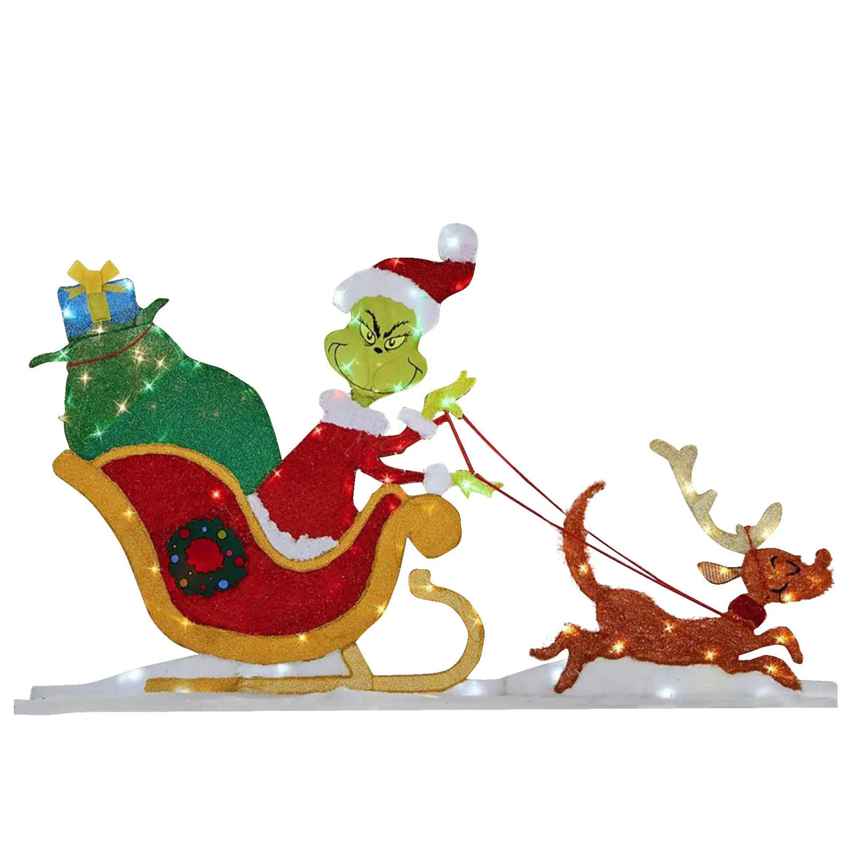 Grinch Juldekoration - Glada Trädgårdsbelysningar för Helgerna Carvallo