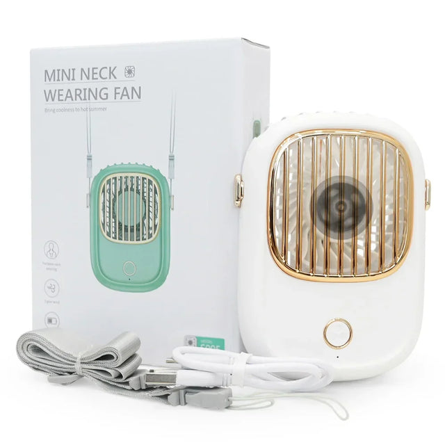 Carvallo Bärbar Nackfläkt | Uppladdningsbar & Multifunktionell | För Utomhus, Resor & Hemma Carvallo