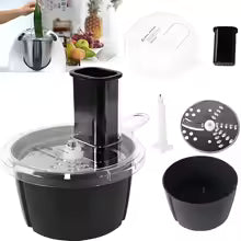 Carvallo Multifunktionellt tillbehörsset för Thermomix TM5/TM6 | Skärrondell, behållare & lock | Diskmaskinssäkert & livsmedelsäkert Carvallo