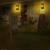 Carvallo-Fackel FlammaLuce | 96 LED Flammljus | IP65 Vattentät | Trädgårdsvägglampa med gitterdesign Carvallo