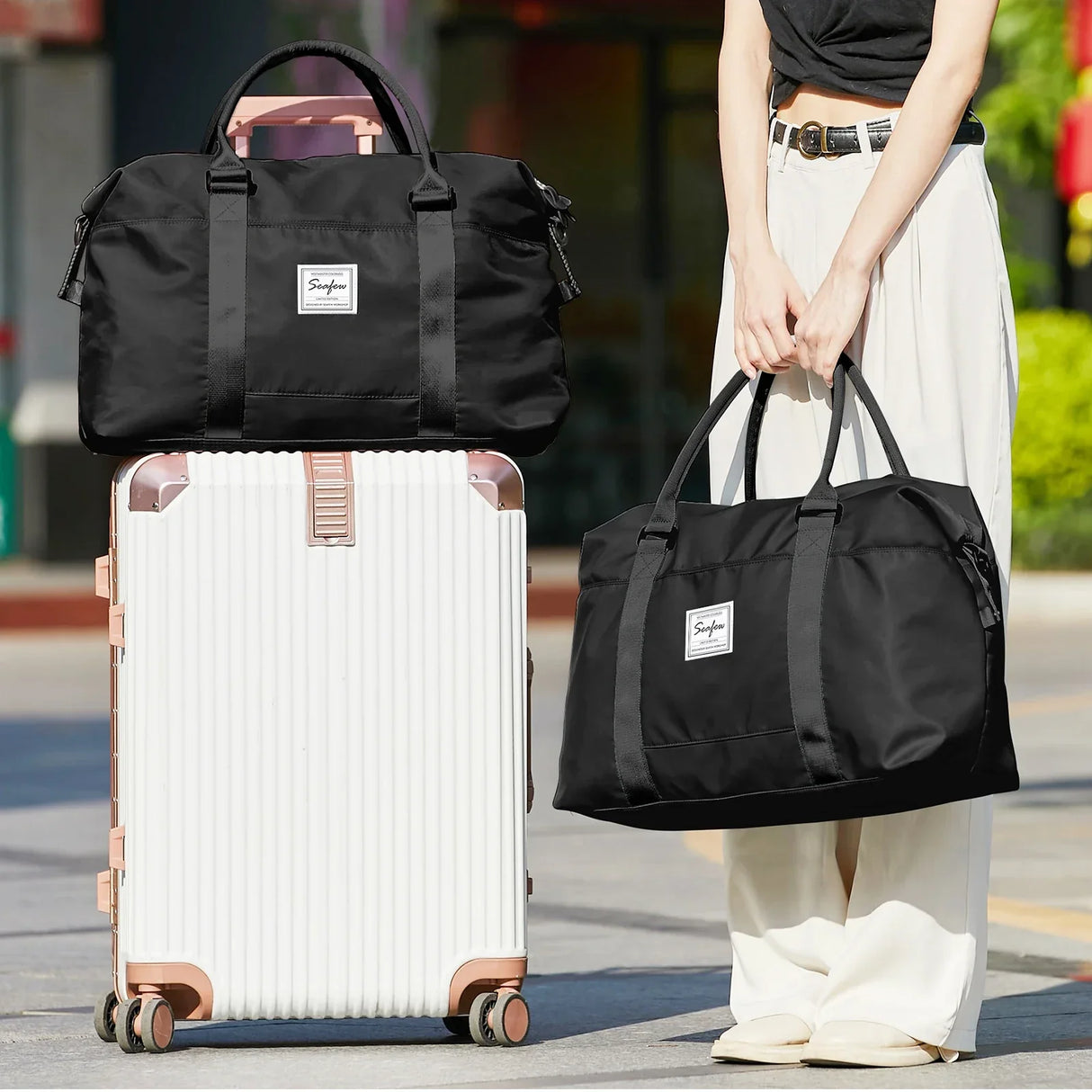 Carvallo Resväska Handbagage 40x20x25 | Stor kapacitet | Weekender för korta resor | Flygkunglig kabinväska Carvallo