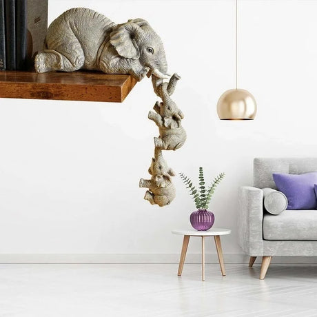 OllyLift – Elephants familj staty med symbolisk design och skulpturell charm Carvallo