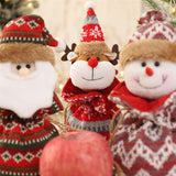 4x Stickade Julklappspåsar 3D-dockor, Jultomte, Snögubbe, Älg, Hund-Kök-BB-Hemnix
