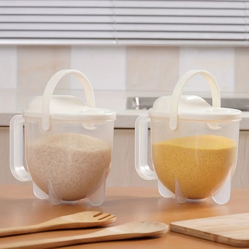 Carvallo- & Bohnensieb EasyDrain Mini | Bärbar plastsil med avlopp | Hands-free & splashes-free | För kök & förvaring Carvallo