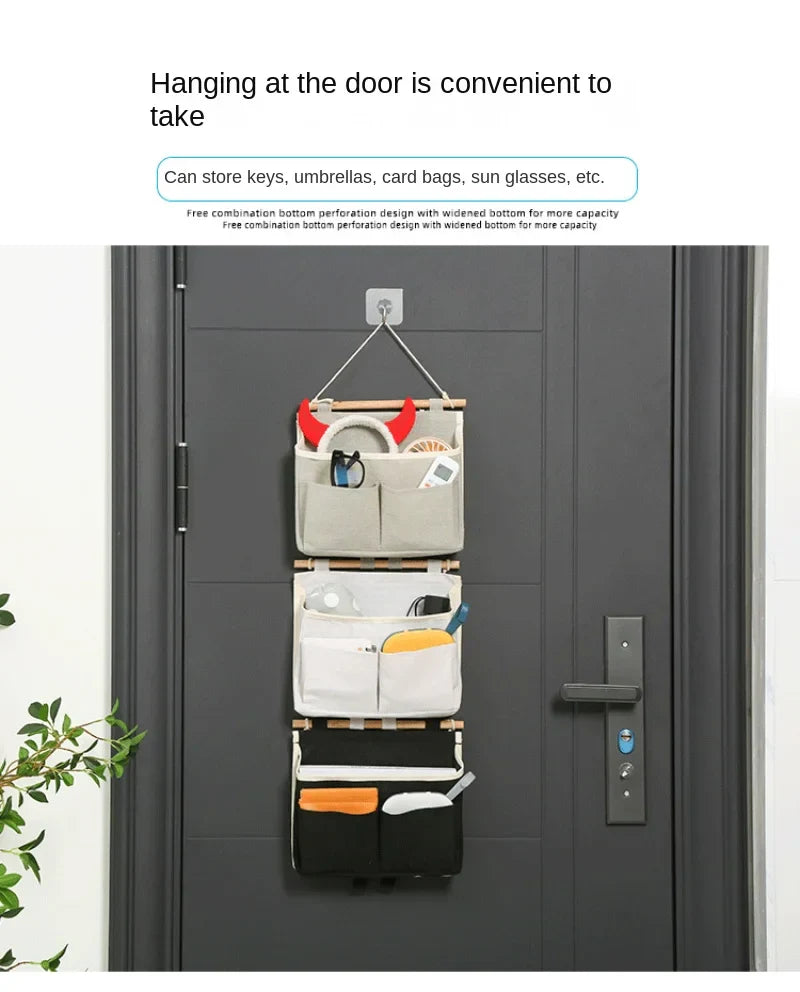 Carvallo Vägghängande väska | Vattenavvisande hängorganisatör | Bomull-linne | För underkläder & småsaker Carvallo