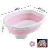 Lavinaé Fällbar Tvättskål med integrerat tvättbräda | Platsbesparande tvättbalja för handtvätt | För underkläder, strumpor och babykläder Carvallo