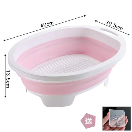 Lavinaé Fällbar Tvättskål med integrerat tvättbräda | Platsbesparande tvättbalja för handtvätt | För underkläder, strumpor och babykläder Carvallo