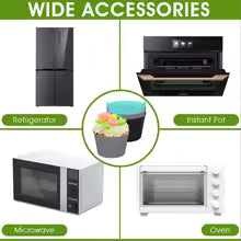 Carvallo AirBake Cups Silikon Bakformar för Varmluftfritös | 3/6/9 stycken | Återanvändbar & Non-stick | 6,5x5 cm Carvallo