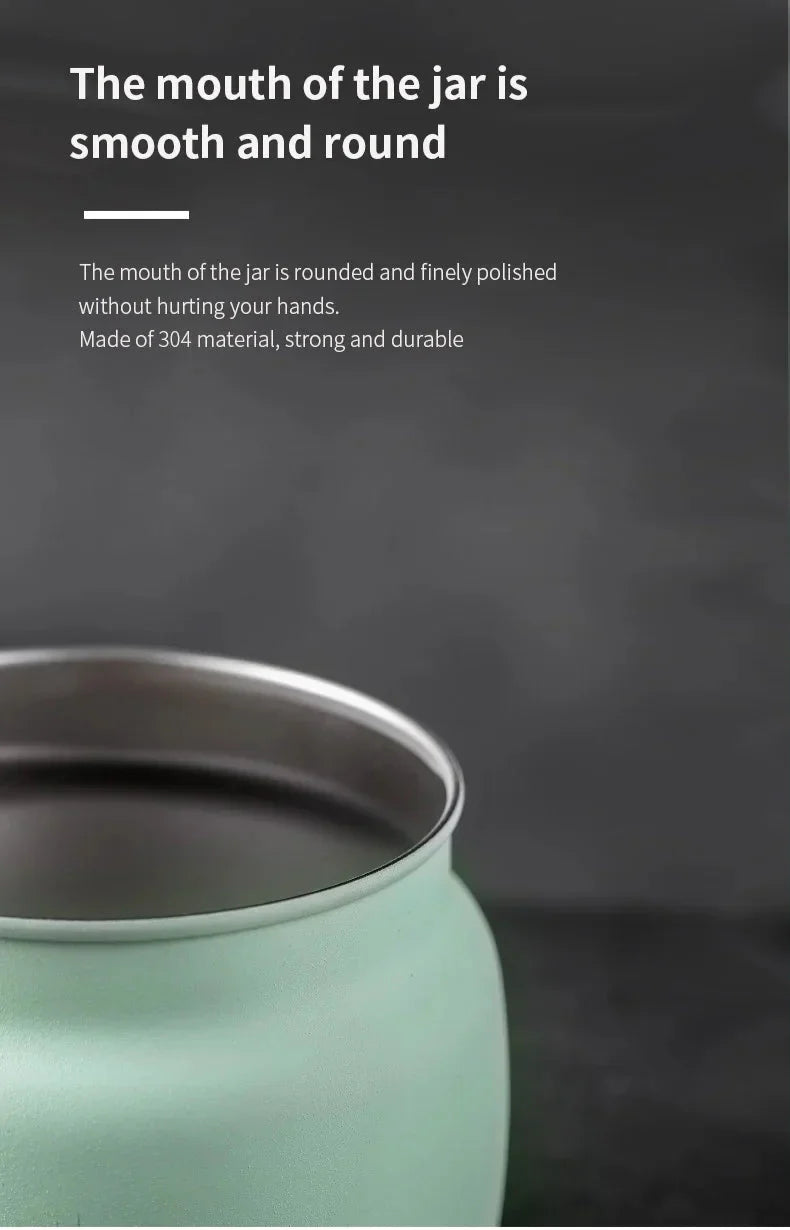 Royallure Kaffeebehållare i rostfritt stål med manuell vakuumlock för färska bönor Carvallo