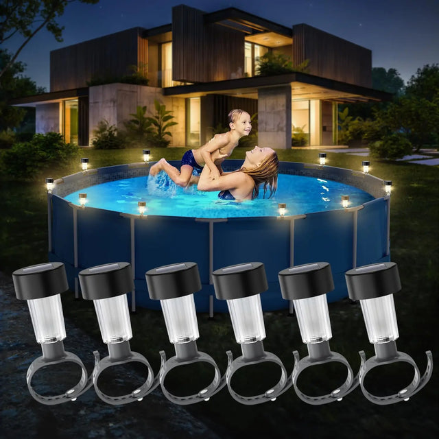 Carvallo Pool Light | Sol-LED-lampa för pool och trädgård | Miljövänlig & Säker | Enkel installation Carvallo