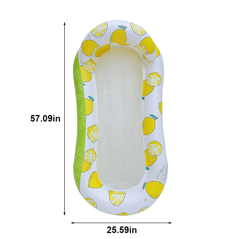 Carvallo Uppblåsbar simmadrass Rooxin | Ergonomisk pool-luftmadrass med nät och armstöd | För pool, sjö och strand Carvallo