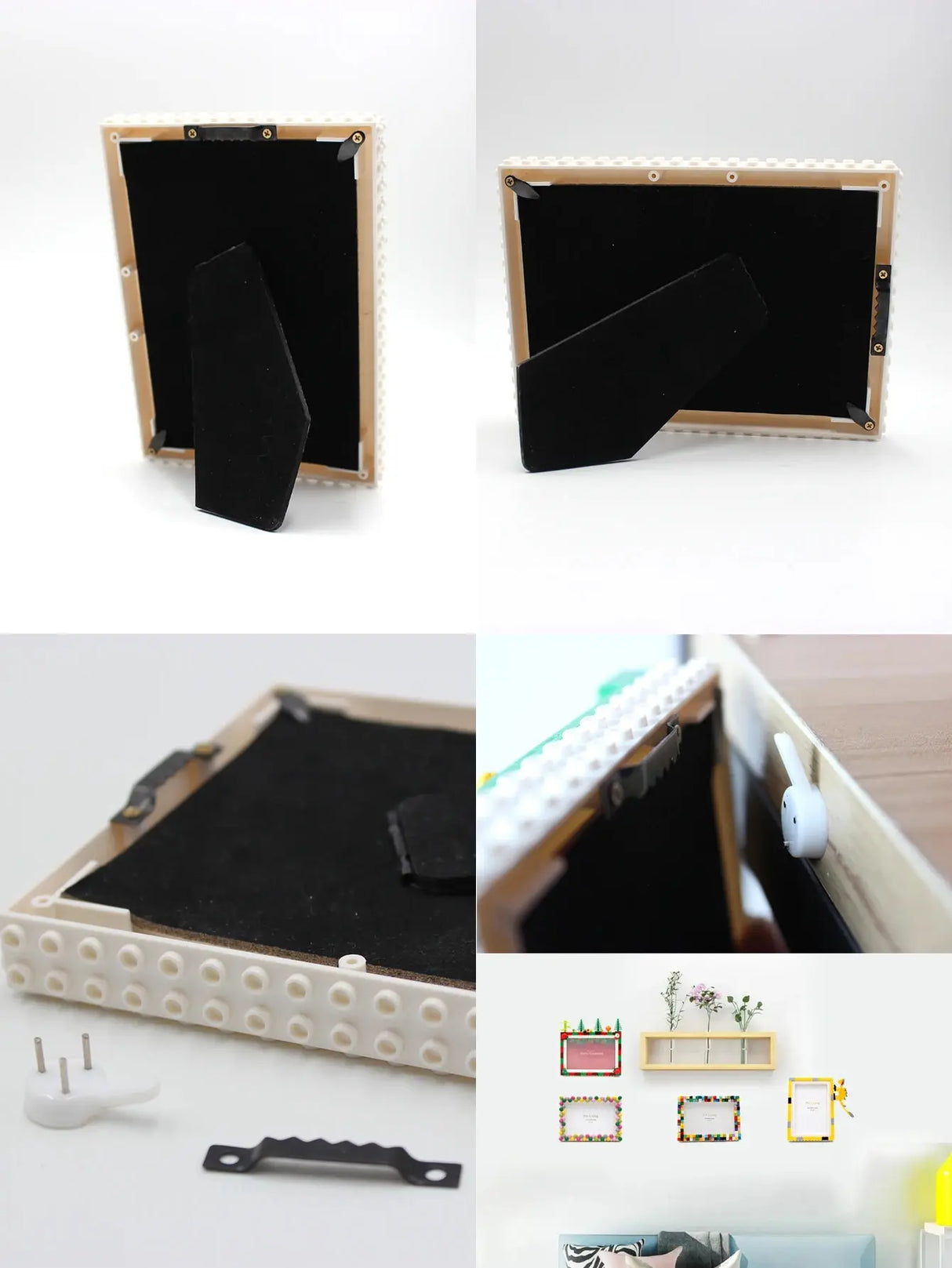 Royallure DIY Färgglada Byggblock Fotohållare Kreativ Heminredning & Present Carvallo