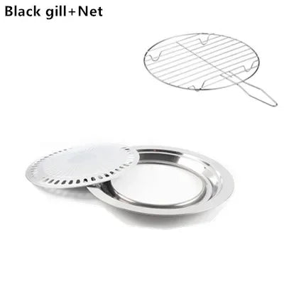 Carvallo Grill Rökfri Grillpanna | Non-stick & Rostfritt stål | För Gas-, El- & Keramikspisar | Ø 30 cm Carvallo