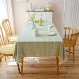 Tidlös Bomull-Linne DUK med Fransar Carvallo