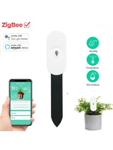 Carvallo Markfuktighetsensor GrowGuard | Zigbee 3.0 | App- & röststyrning | För växtvård & trädgårdövervakning Carvallo