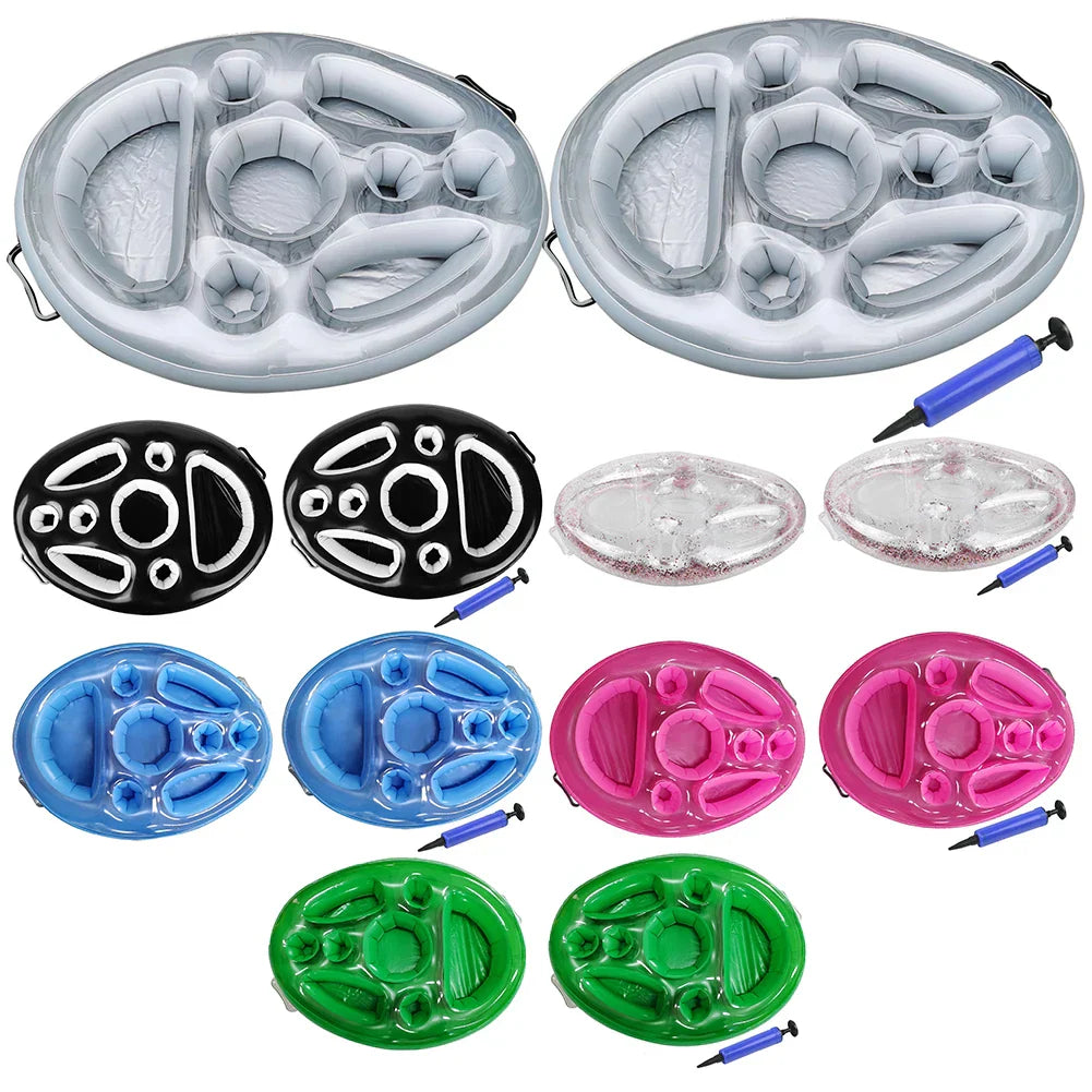 Carvallo | Uppblåsbar dryckeshållare pool | Anti-tipp design | För burkar & flaskor Carvallo