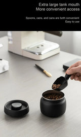 Royallure Stålkontainer med vakuum för kaffe, te och kök Carvallo