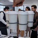 Bärbar hopfällbar mugghållare - Återanvändbart stativ för flera drycker för resor och utomhusbruk MILA Sverige