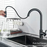 Royallure Touch-Sensor Utdragbar Kökspip – Handsfree Flöde, Svängbar Spruta & Germ-Säker Carvallo