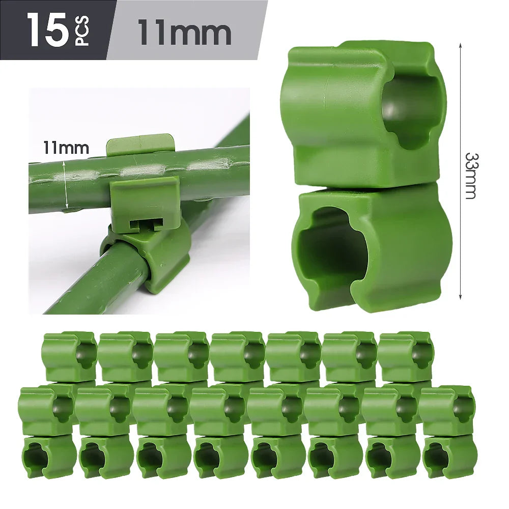 Carvallo Connect | 15-pack krysskopplingar för växtstöd | För .8–2.0 cm stänger | Justerbara klämmor för spaljéer & växtstöd Carvallo