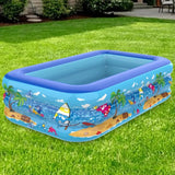 Carvallo Upplåsbart Barnsplaskbassäng | 110–180 cm | Extra Tjock PVC | Tecknad Design för Trädgård & Balkong Carvallo