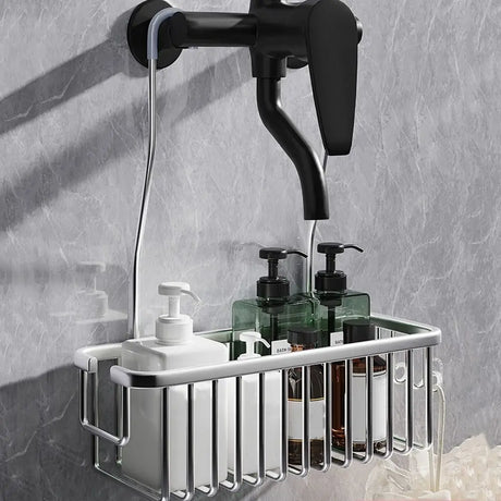 Carvallo AeroRack Hängande Duschhylla av Aluminium | Rostfri Duschhylla med Krok | Stor Kapacitet för Schampo & Badaccessoarer Carvallo