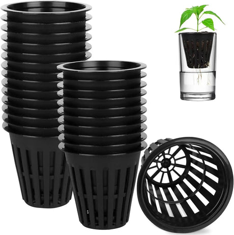 Carvallo Grow | 50-100 set nätkopp för hydrokultur & odling | 5,5 × 5,5 × 5 cm | Återanvändbar & UV-beständig Carvallo