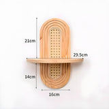 Handgjord vägghylla i rotting – Boho-dekoration för vardagsrum, sovrum och balkong Carvallo