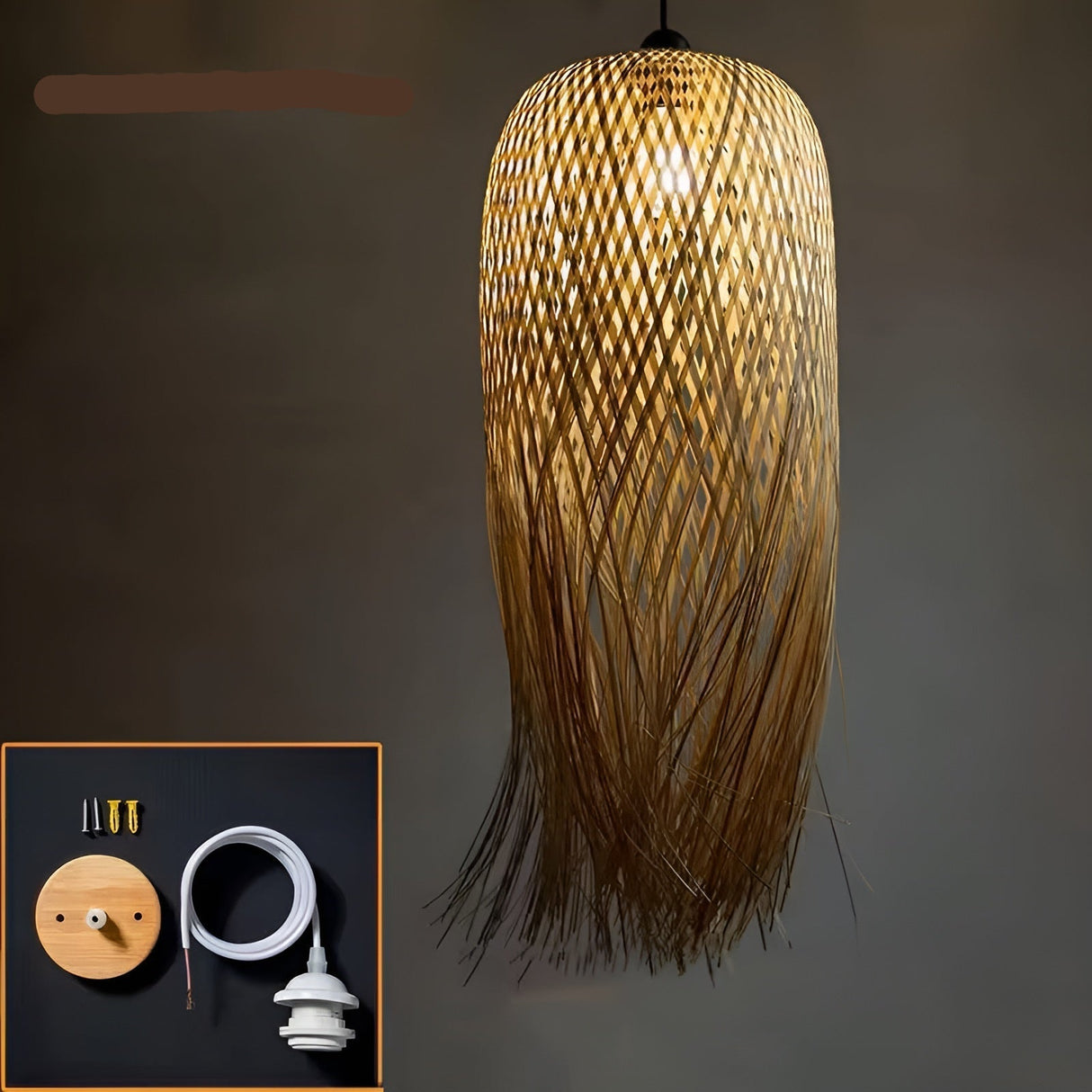 Handvävd bambus hänglampa – Belysning för tehus, restaurang och hotell Carvallo