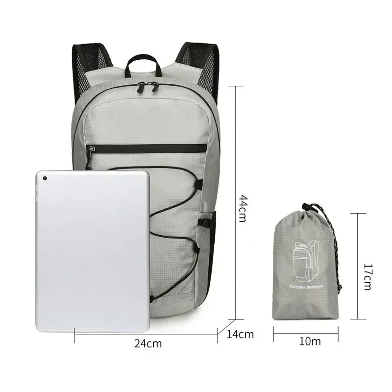 Carvallo PackLite 20 L | Ultralätt & Vattentät | Fällbar för resor & vandring Carvallo