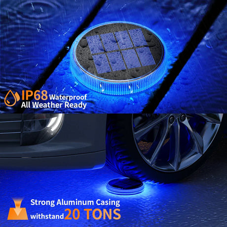 Carvallo StepLights | 4-pack solgångljus | IP68 vattentålig | Klistermontering utan borrning | För trädgård, terrass & gångar Carvallo