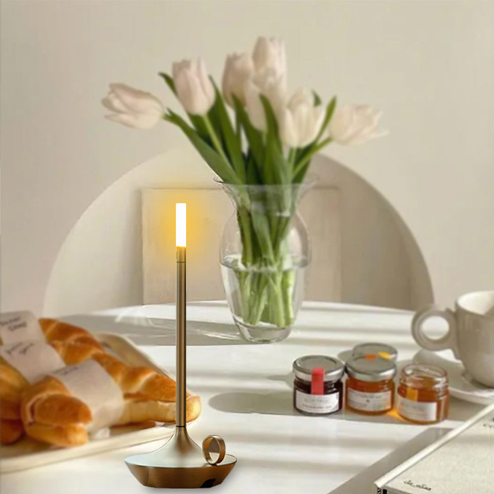 Vintage Uppladdningsbar Bordslampa – LED Metall Skrivbordslampa med Touchswitch & USB Laddning Carvallo