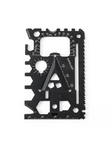 Carvallo Pro 18-i-1 Multifunktions Survival-Tool | Kompakt Utomhuskort med Kniv | 8,5 × 5,2 cm | Rostfritt Stål Carvallo