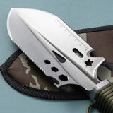 Carvallo Multifunktions-Fällspade av rostfritt stål | Kompakt & Bärbar | För Camping, Vandring & Trädgård | Med förvaringsväska Carvallo