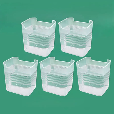 Carvallo Kylskåp Förvaringsbox 11,8×9,8×12 cm | Transparent & stapelbar | För frukt, kryddor & färskhetsorganisation Carvallo