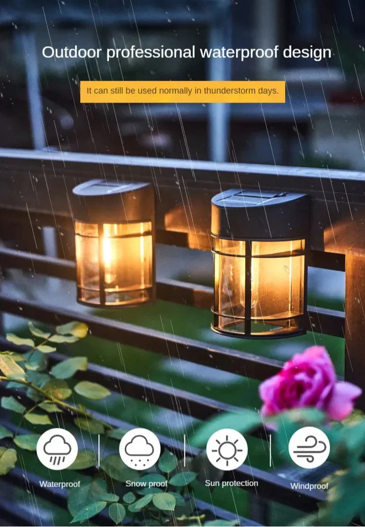 Utomhusvägglampa med glas och galler – LED trädgår belysning, väderbeständig för terrass & balkong Carvallo