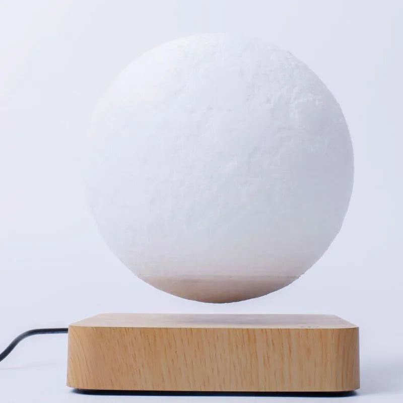LunaGlow Månlampa – Svävande 3D LED Lampa med Magnetisk Levitationsdesign Hemnix