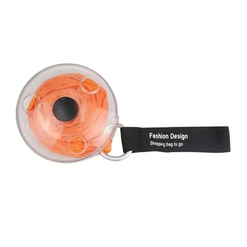 Carvallo Fällbar shoppingväska i rund kapsel | Miljövänlig & Återanvändbar | Ultrakompakt & Bärbar | För supermarknad & utomhus Carvallo