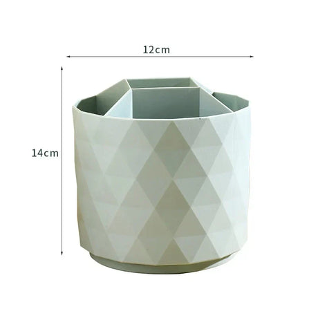 Carvallo Make-up Organizer med vridfunktion | 360° roterande förvaringsbehållare | 5 fack | Rosa diamantdesign Carvallo