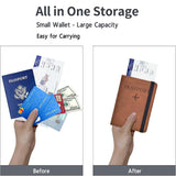 Carvallo Resepassfodral | RFID-skydd | Unisex Design | PU-läder | Inkl. kort- & dokumentfack Carvallo