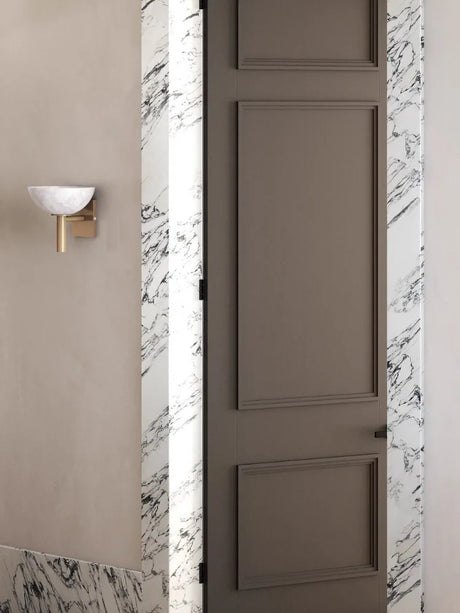 MarbleLuxe - Lyxig Antik Marmor Vägglampa för Sovrum och Vardagsrum Carvallo